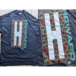 Howard University 90s Bison T-shirt SALEM Hype M black Print HBCU Ncaa vtg March